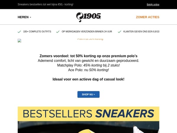 Premium zomerpolo's met voordeel tot 50%!