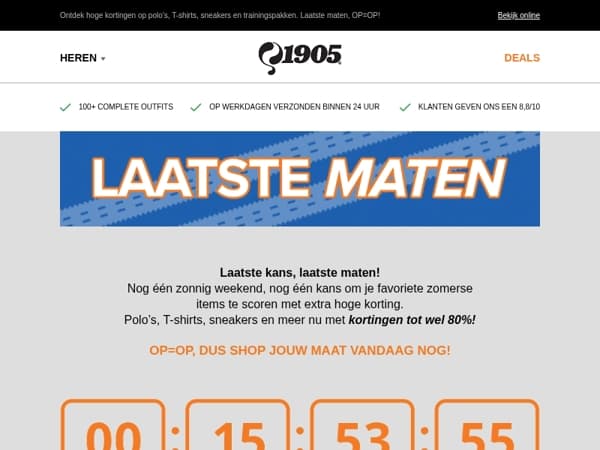 Alleen vandaag nog: Tot 80% Korting op zomerse artikelen!