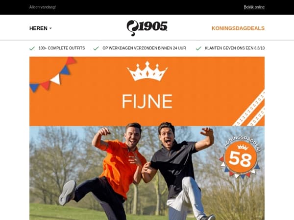 EXTRA Koningsdag actie – “ONE-sneakers” €58!