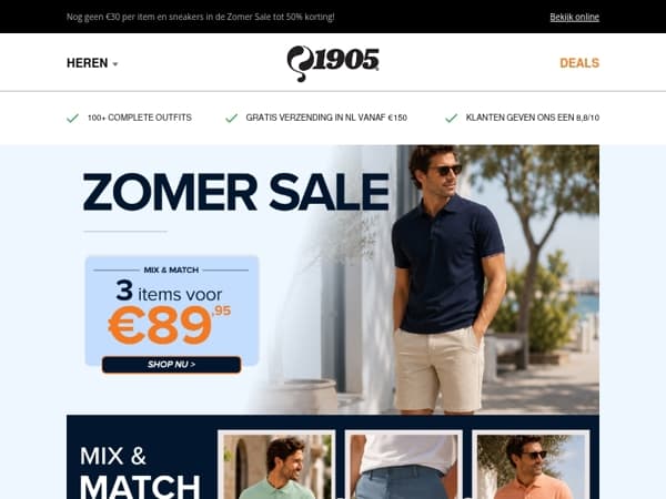 Combineer polo's & shorts: 3 voor €89,95
