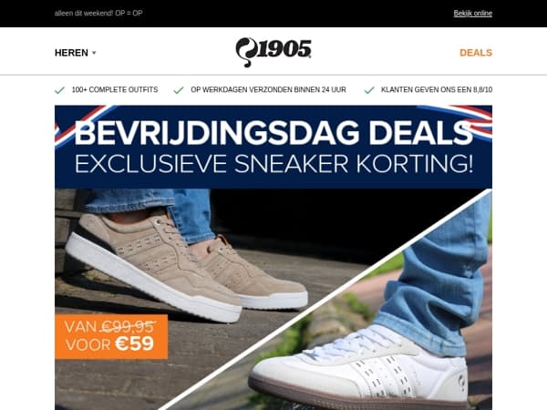 GRATIS polo bij aankoop van onze Kampen sneakers!