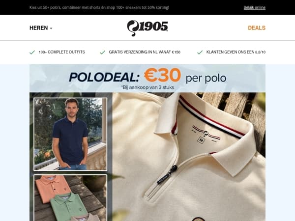 ☀️ Polo's voor €30 per stuk | Zomer Sale