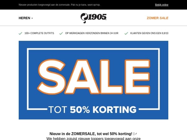 Tot wel 50% korting in de ZOMERSALE