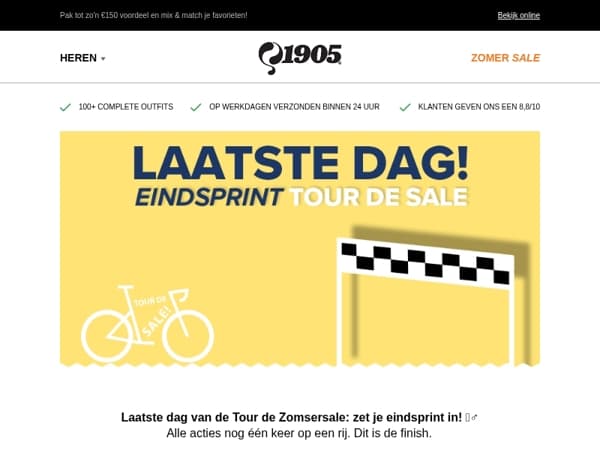 Laatste kans: Tour de Zomersale eindigt vandaag🚴‍♂️