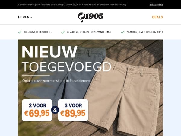 🔥 Nieuw: Shorts nu ook in de Mix & Match-deal