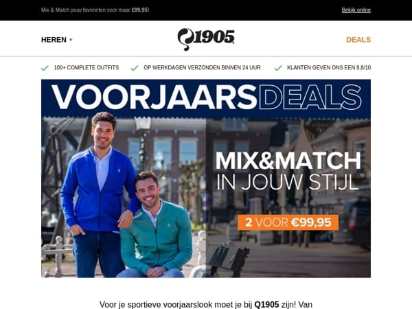 Sportieve voorjaarslook? Stel je set samen & bespaar tot €100!