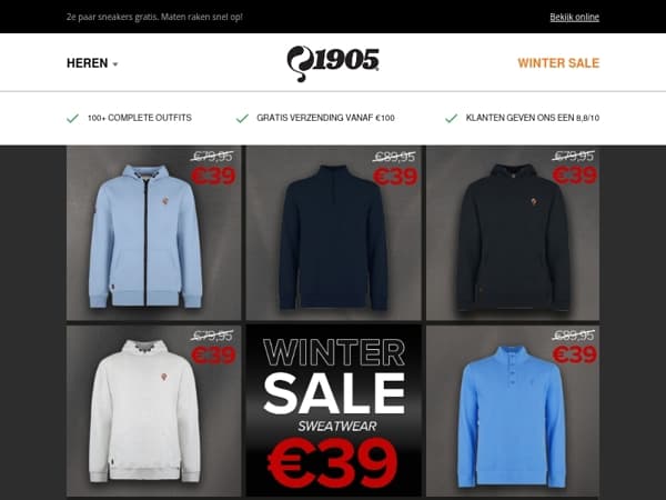 €39 Winter Sale deals - tot €60 voordeel!