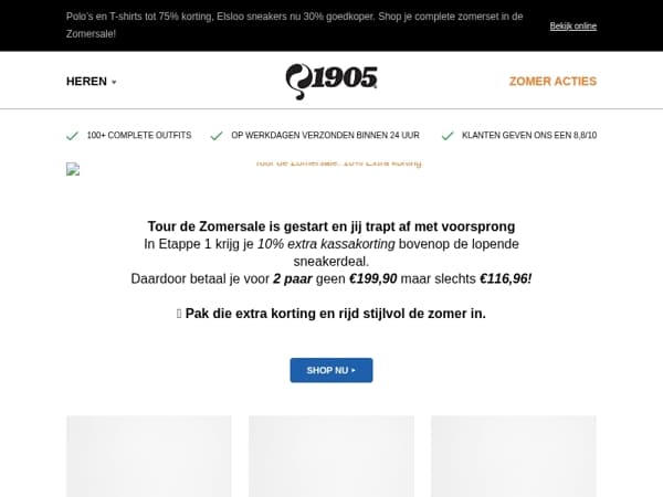 Tour de Zomersale is gestart!