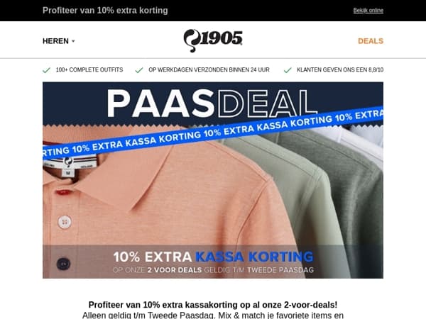 Vier 1e Paasdag met familie en onze scherpe kortingen!!