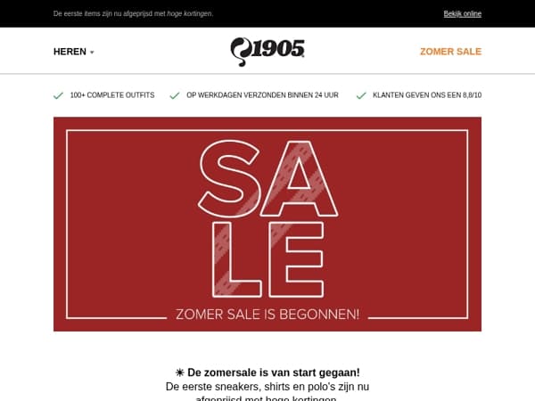 Zomer sale is begonnen! ☀️👀