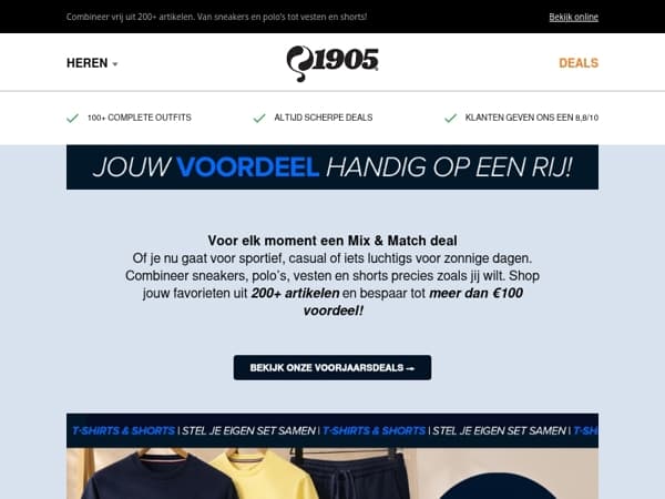 Voorjaarsdeals tot meer dan €100 voordeel!