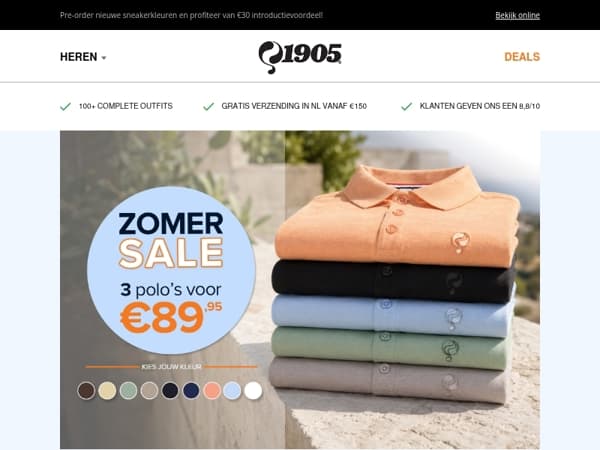 Vakantie essentials: 3 polo's voor €89,95 ☀️