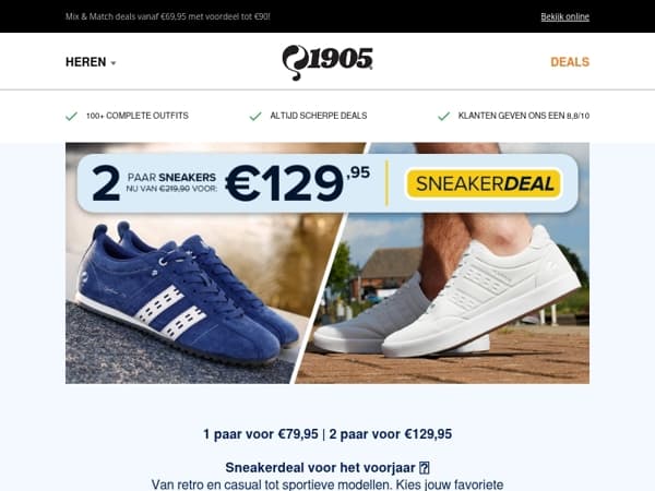 Polo’s & sneakerdeals voor het voorjaar!