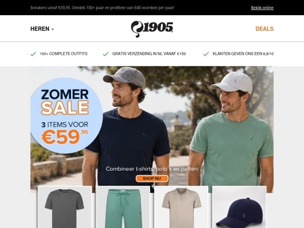 Klaar voor de warme dagen? 3 items €59,95 ☀️