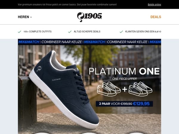 Tot €70 voordeel op: sneakers en polo’s!