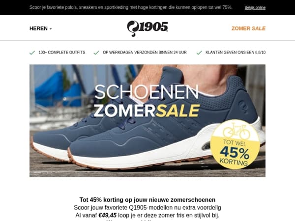 Zomersale: Schoenen, Kleding & Sport met hoge kortingen