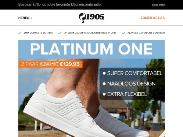 Platinum One - 2 paar €129,95