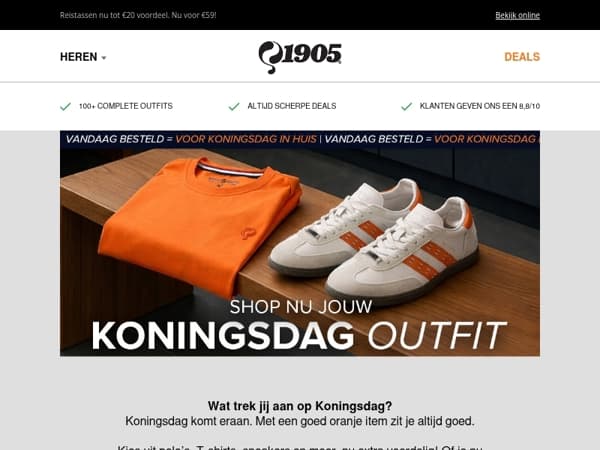 👑 Koningsdagoutfit al binnen? Bestel ’m vandaag.