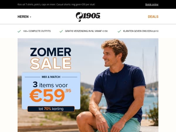 ☀️ Mix & Match: 3 items voor €59,95