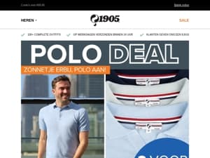 Zonnetje erbij, polo aan!