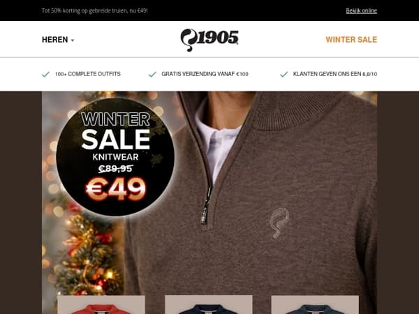 Gebreide truien voor €49! 🎄