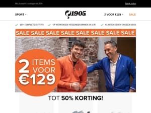 SALE, 2 items voor €129! 💥