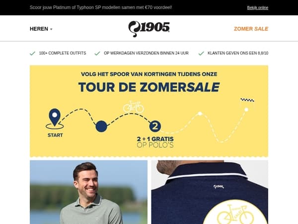 Tour de Sale: 2+1 gratis polo’s in Etappe 2