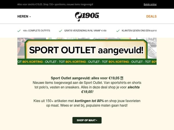 Tot 80% korting op sportitems 💥