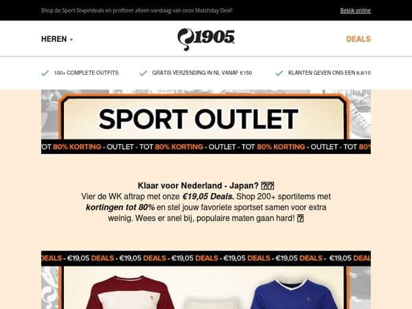 Tot 80% korting op 200+ sportitems 🔥