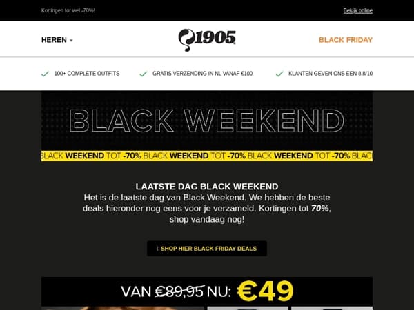 Laatste dag Black Weekend!