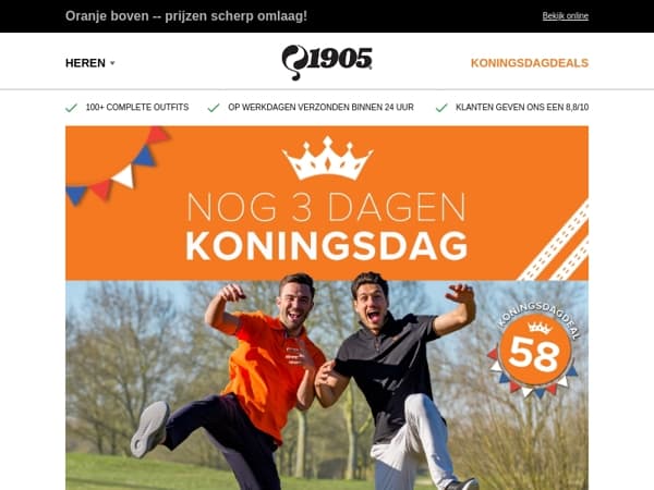👑Vier koningsdag met onze ''58'' Koningsdagdeals!