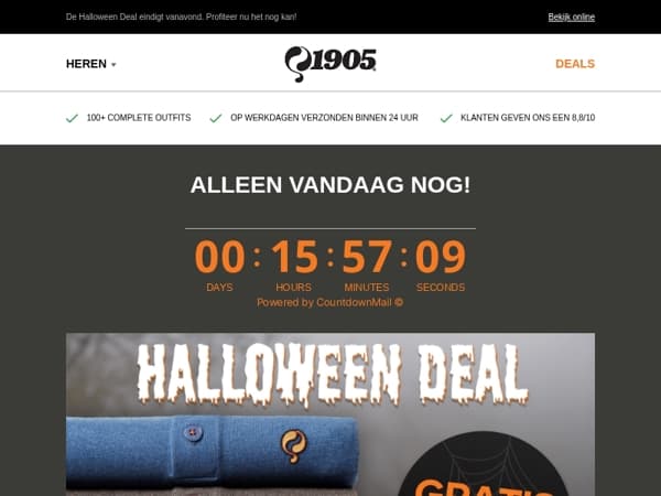 LAATSTE KANS: Gratis verzending op alle 2-voor deals! 👻