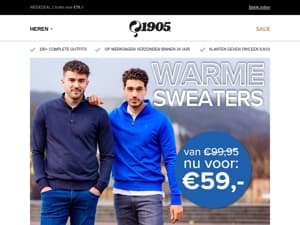 Tijd voor sweaters! Meer dan 40% korting 🔥