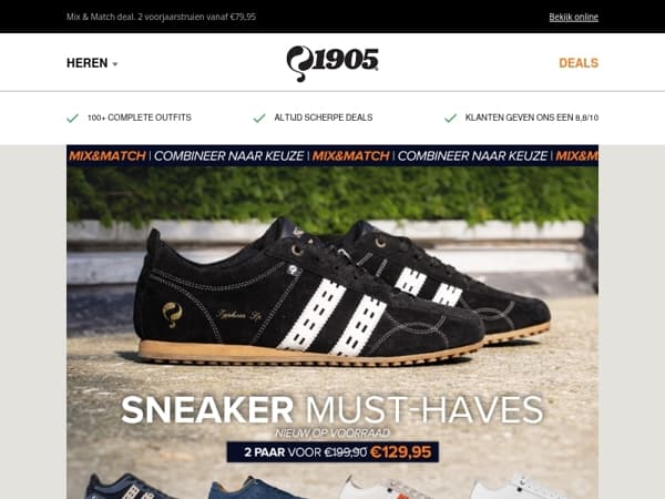 Sneaker must-haves. 2 paar €129,95