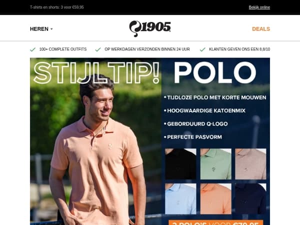 Tot €70 voordeel op: sneakers en polo’s!