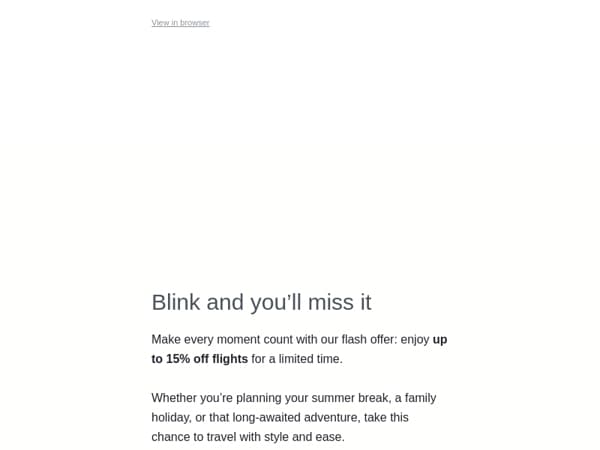 Up to 15% off has landed