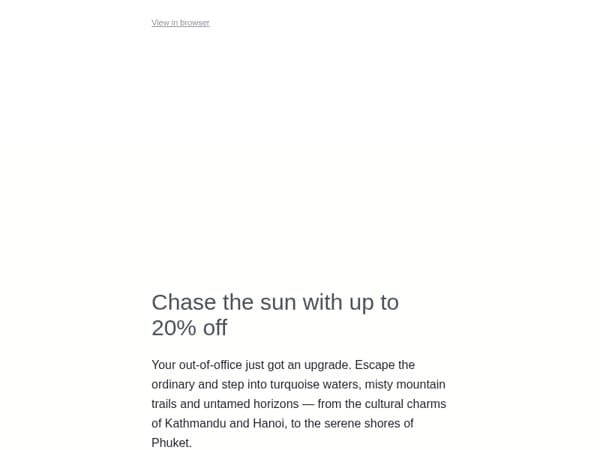 Up to 20% off the World's Best Airline