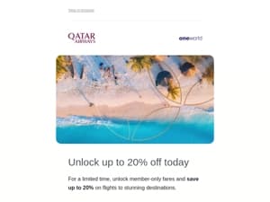 Don't miss up to 20% off