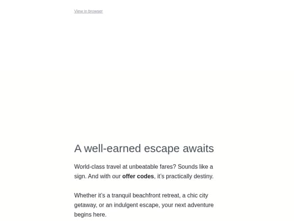 A smarter way to getaway