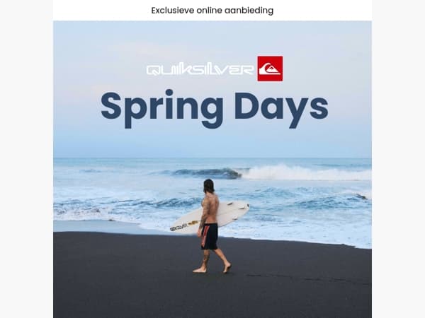 Onze Spring Days lopen binnenkort af!