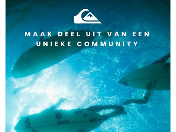 Meld je aan bij Quiksilver, enjoy the ride!