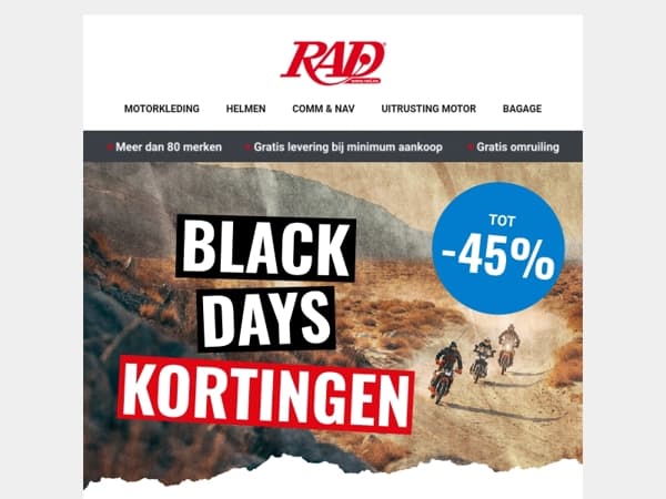 -25% tot wel -45% korting op bijna alles!🔥