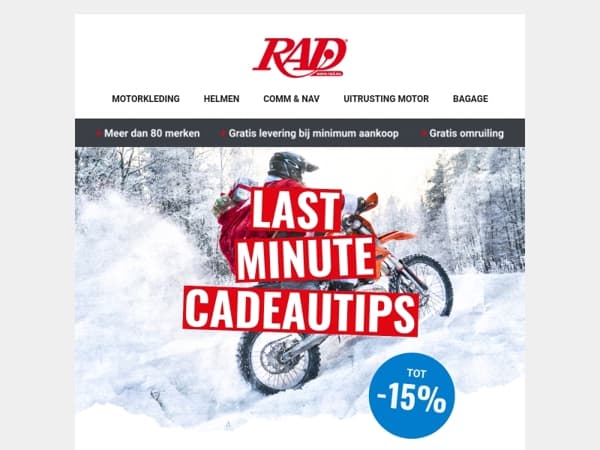 🎁 Last minute cadeaus voor motards 🎁