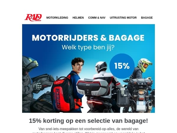 Motorrijders en hun bagage: welk type ben jij?