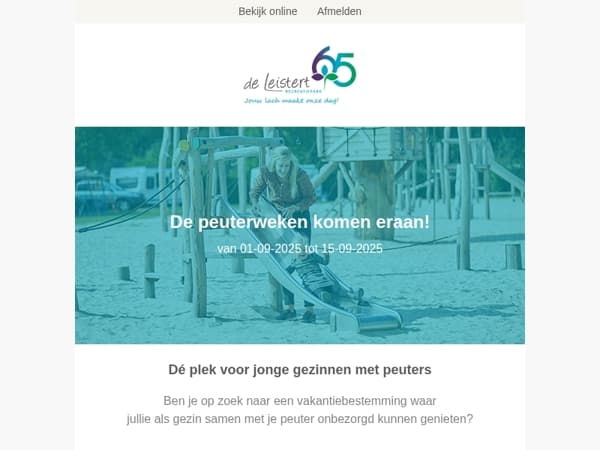 De peuterweken komen er aan! 🥳