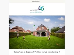 20% korting op je verblijf in juni, juli en augustus!☀️