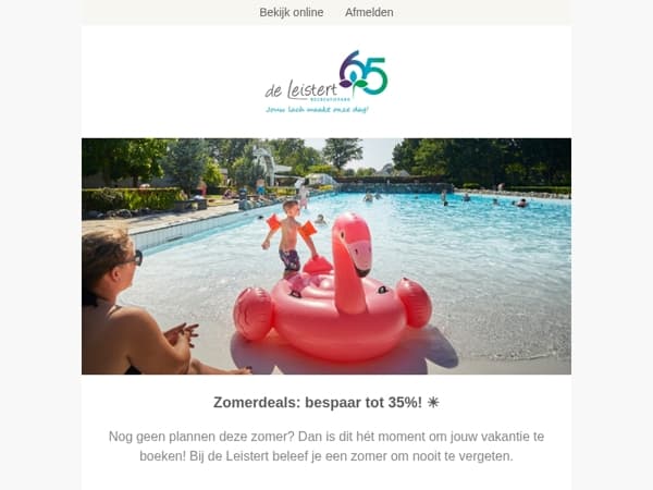 Zomerdeals: bespaar tot 35%! ☀️