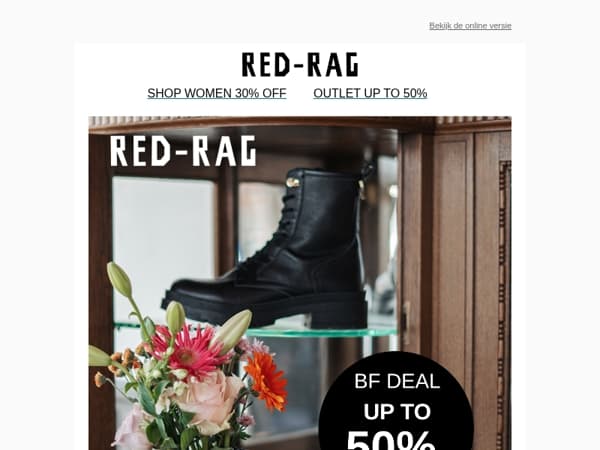 Up to 50% off the full Red-Rag collection