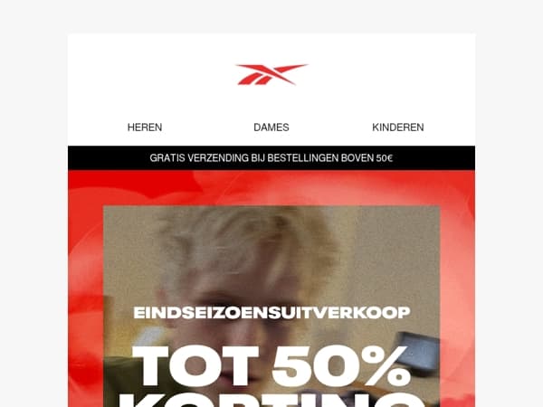 Tot 50% korting in de uitverkoop aan het einde van het seizoen