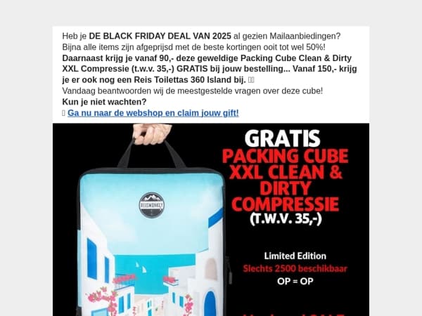 Gratis gerecyclede XXL Clean & Dirty cube gaat hard